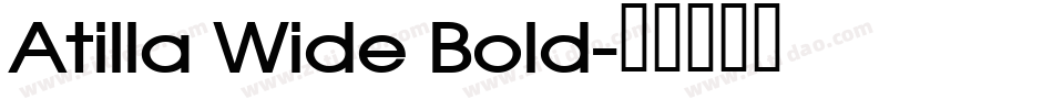 Atilla Wide Bold字体转换